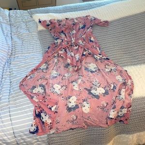 Summer floral romper dress